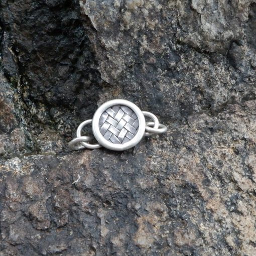 Hill Tribe Silver Circular Origami Clasps (Ex.Code Tga014)